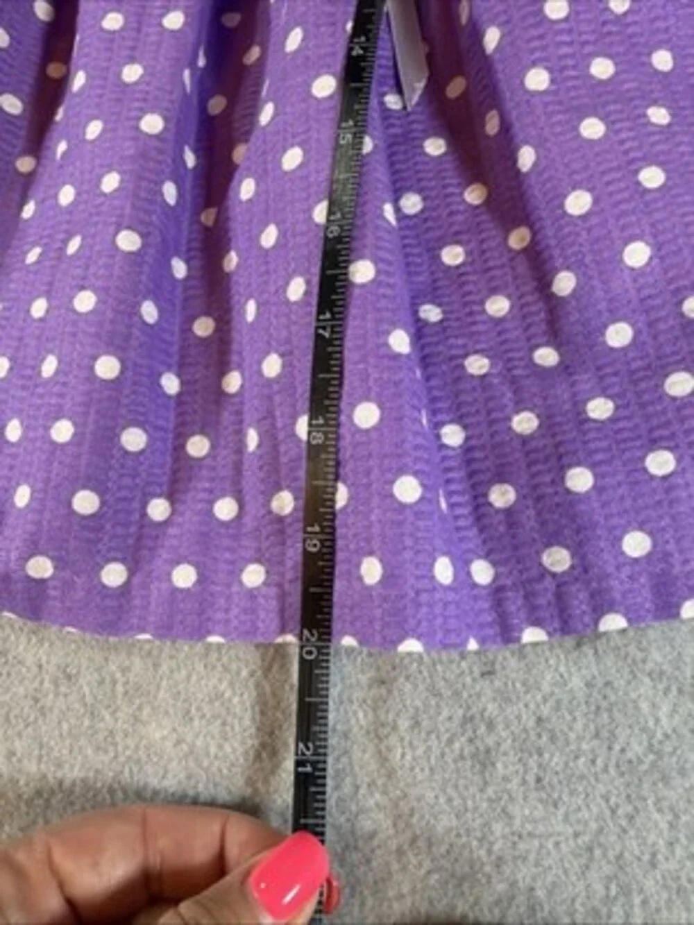 Handmade Dress Girls Purple Polka Dot Dress No Size, Measurements Posted